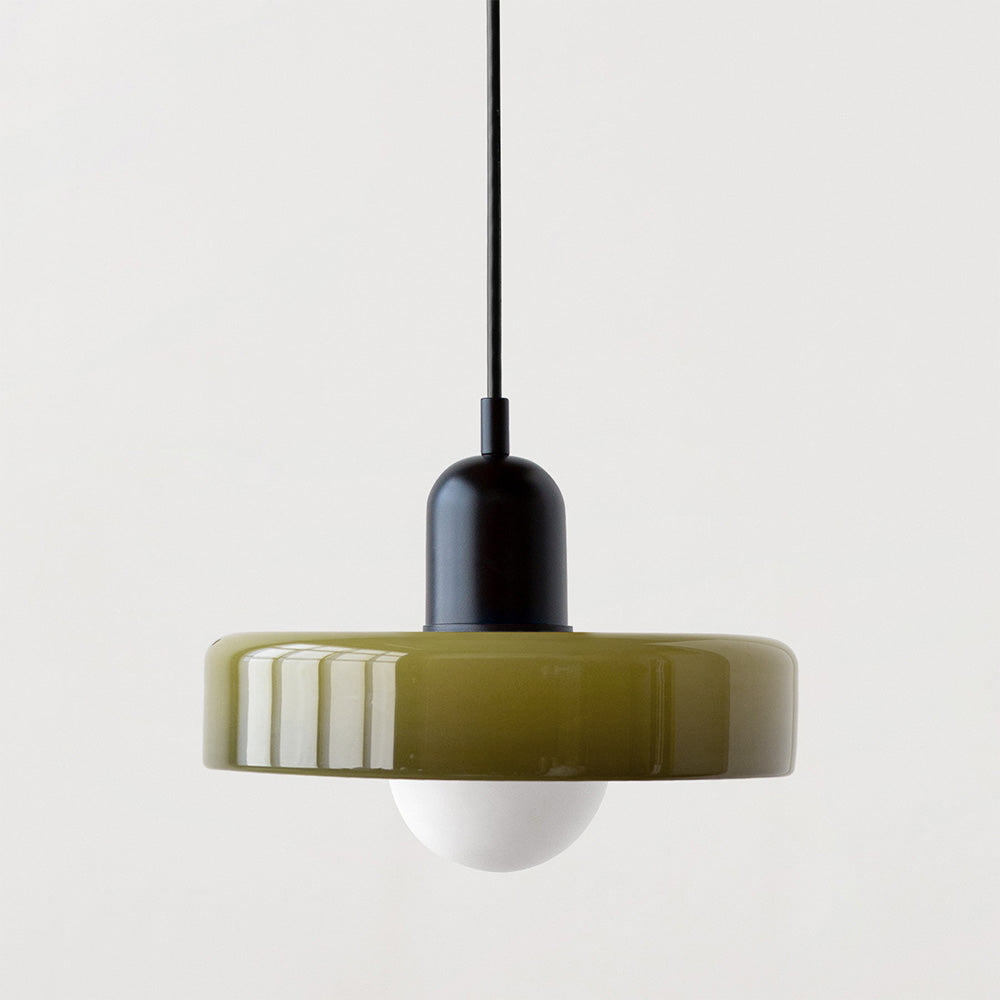 Luccon Vintage Style Glass Shade Pendant Light