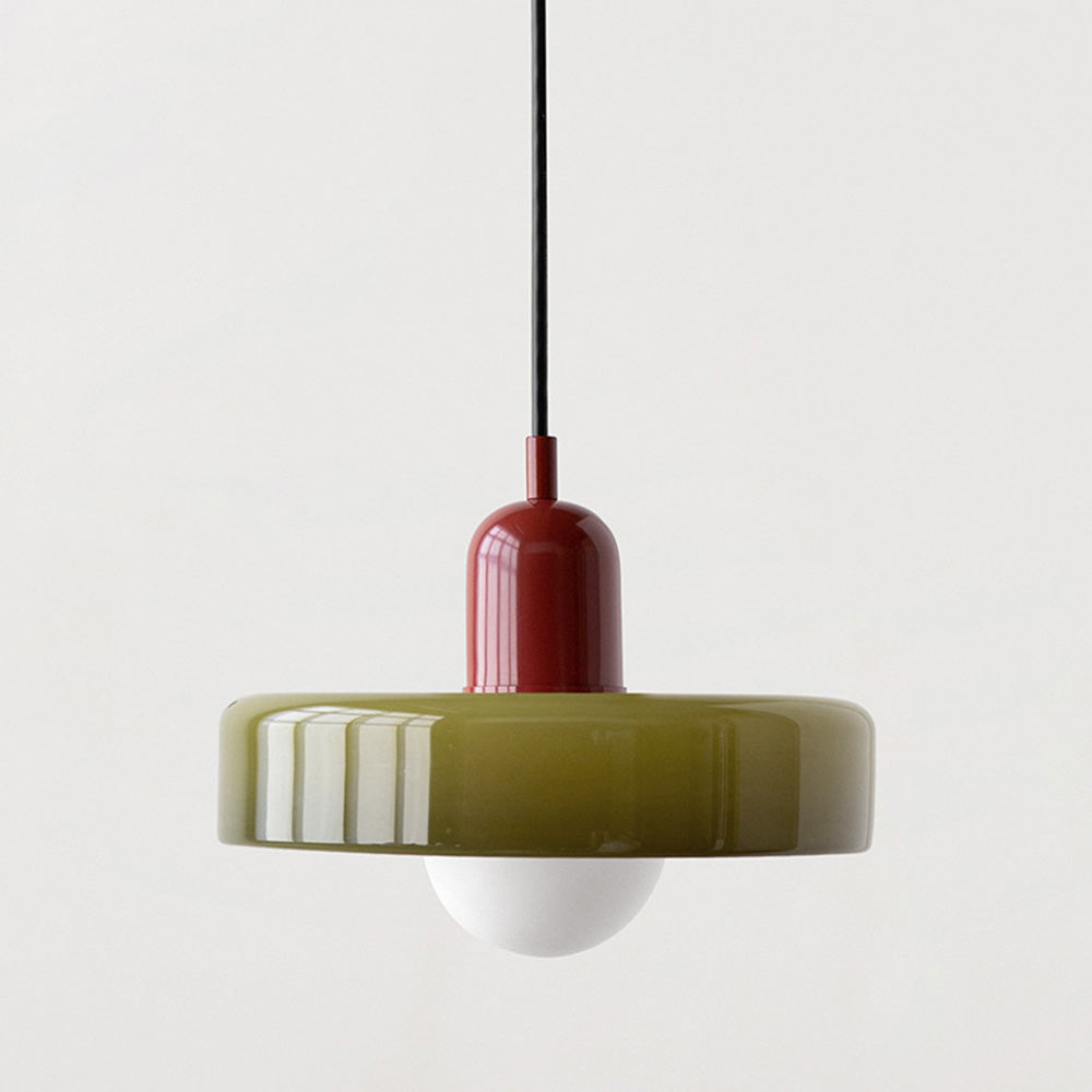 Luccon Vintage Style Glass Shade Pendant Light
