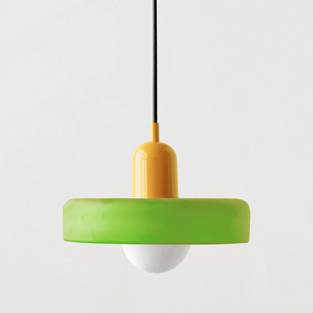 Luccon Vintage Style Glass Shade Pendant Light