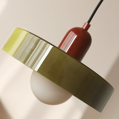 Luccon Vintage Style Glass Shade Pendant Light