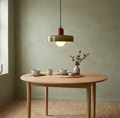 Luccon Vintage Style Glass Shade Pendant Light