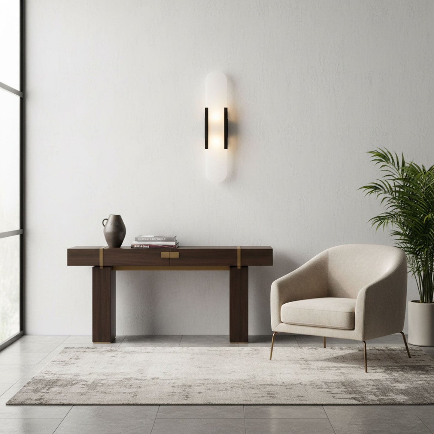 Luxury Alabaster Flute Sconce