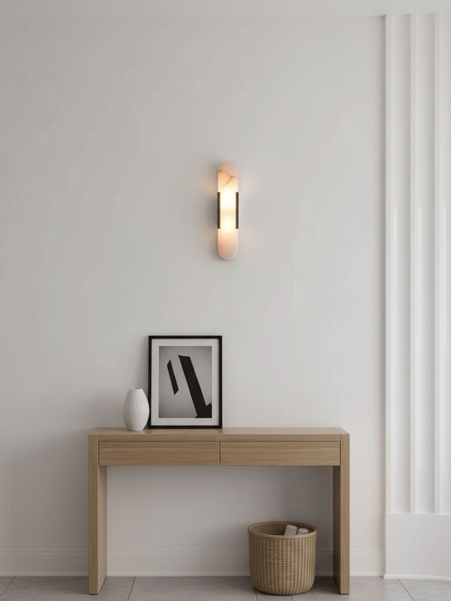 Luxury Alabaster Flute Sconce