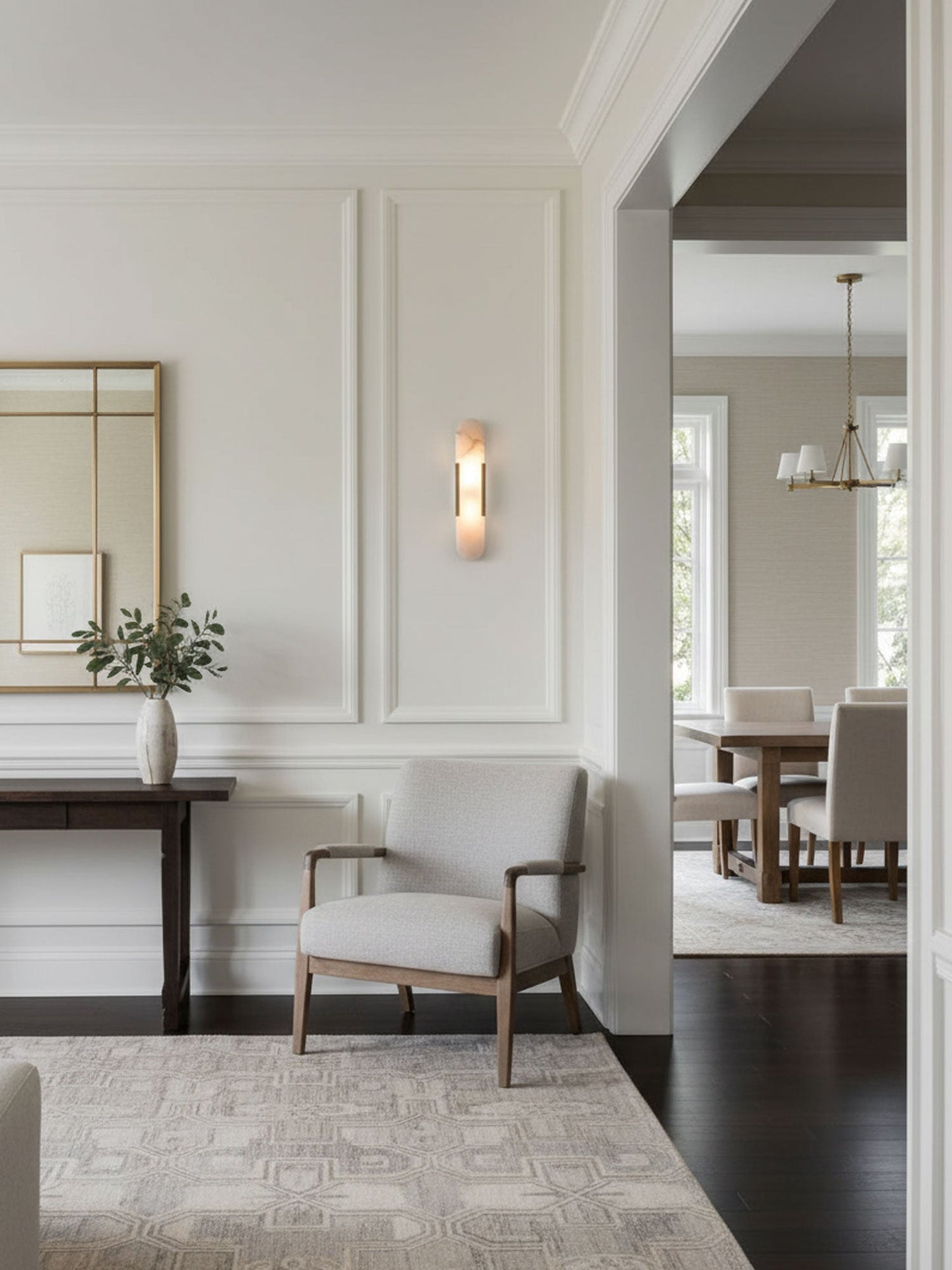 Luxury Alabaster Flute Sconce