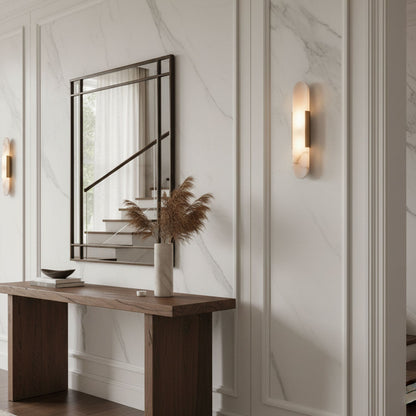 Luxury Alabaster Flute Sconce