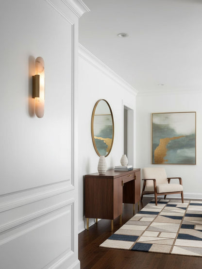 Luxury Alabaster Flute Sconce
