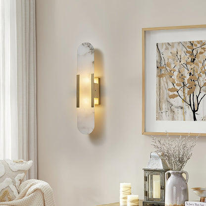 Luxury Alabaster Flute Sconce