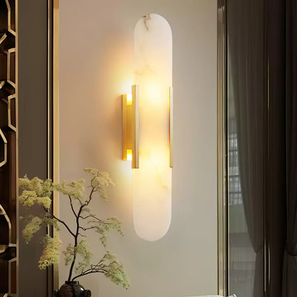 Luxury Alabaster Flute Sconce