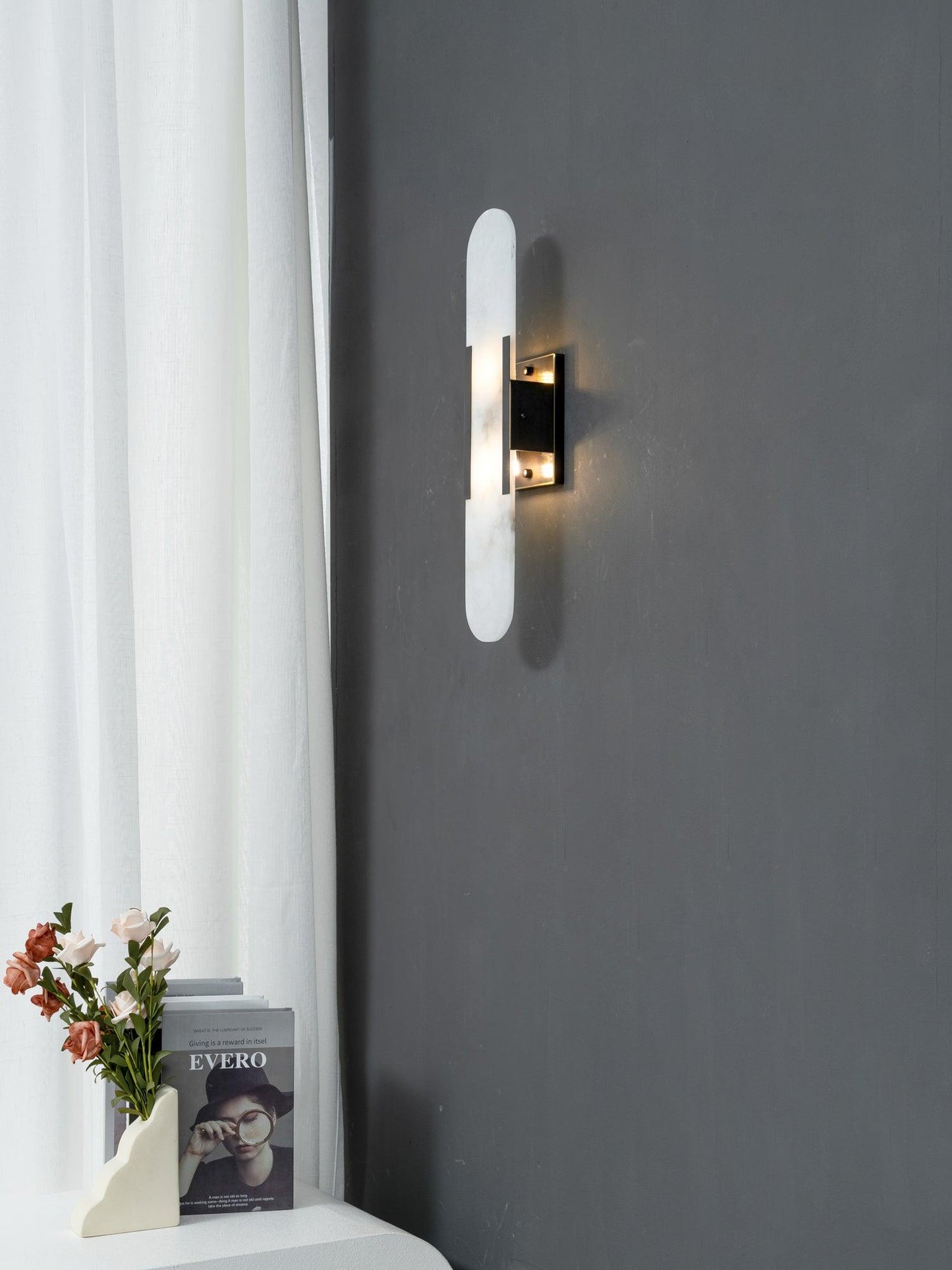 Luxury Alabaster Flute Sconce