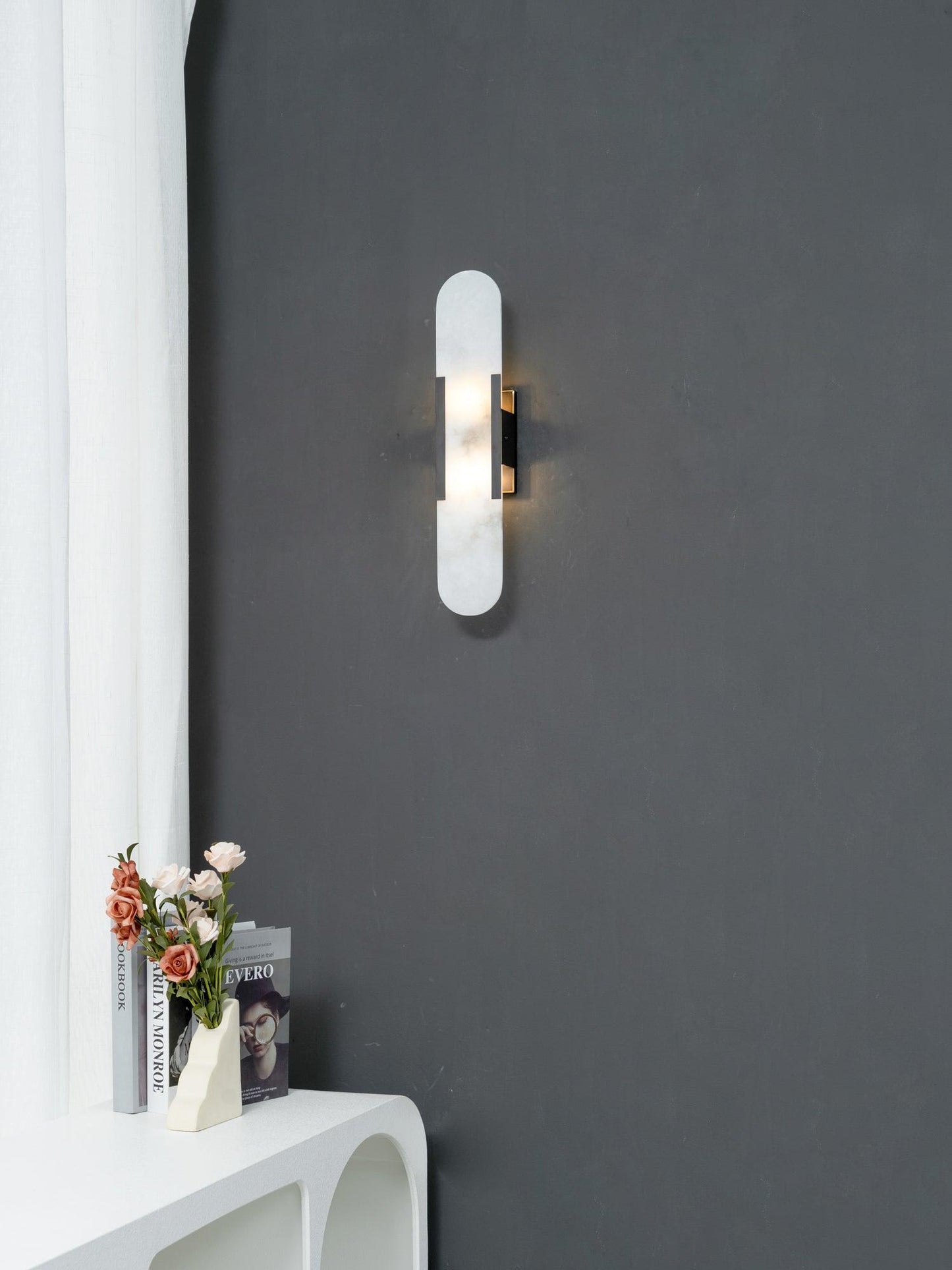 Luxury Alabaster Flute Sconce