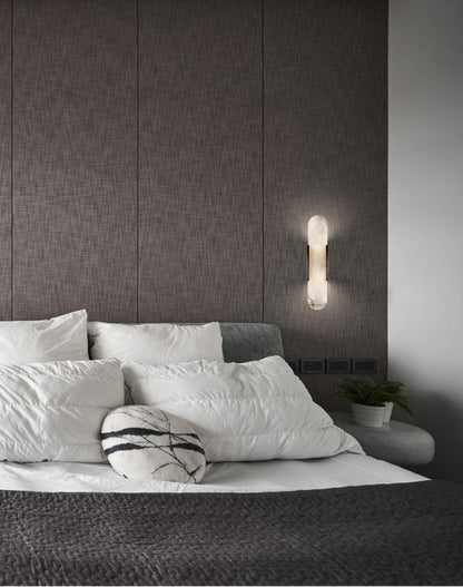 Luxury Alabaster Flute Sconce