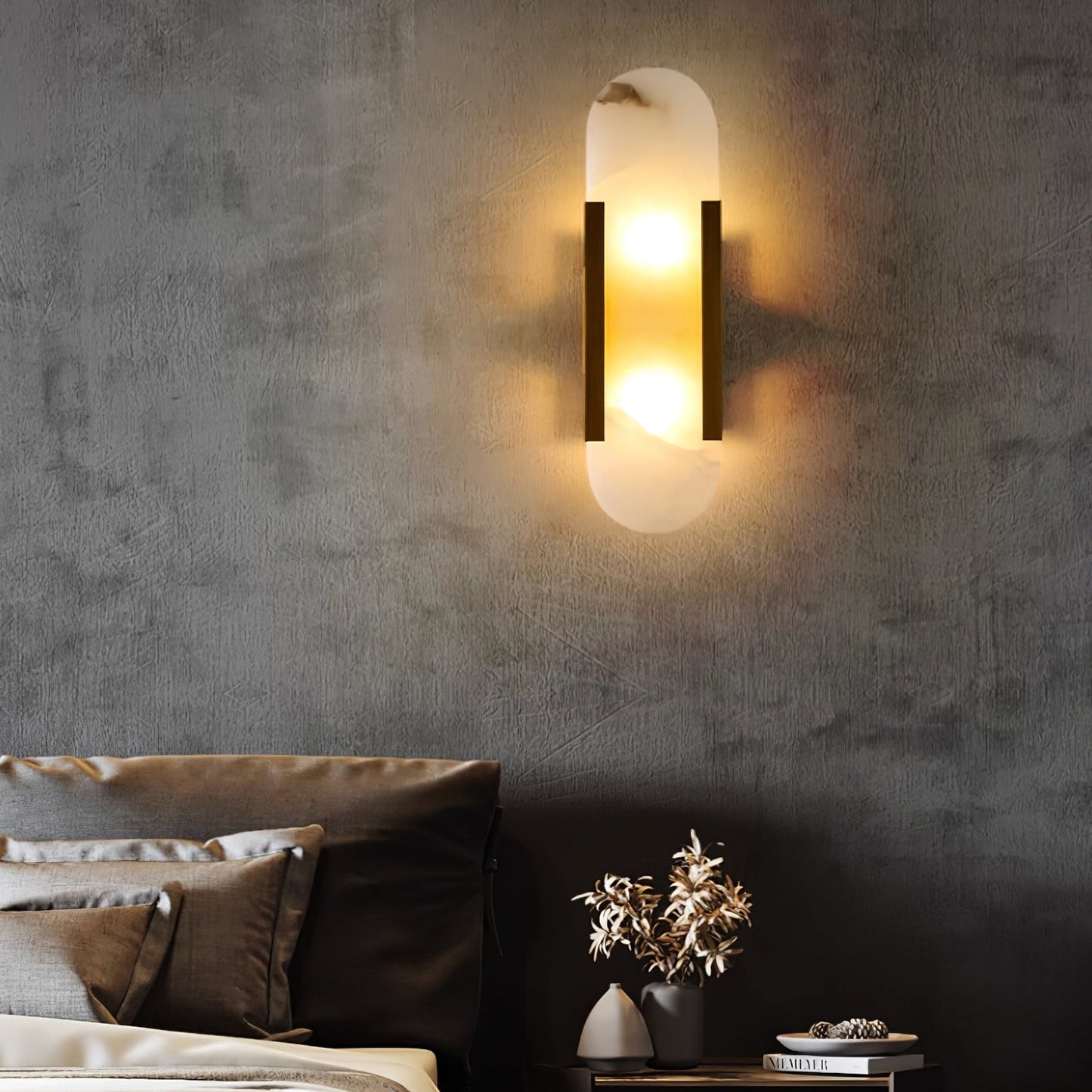 Luxury Alabaster Flute Sconce