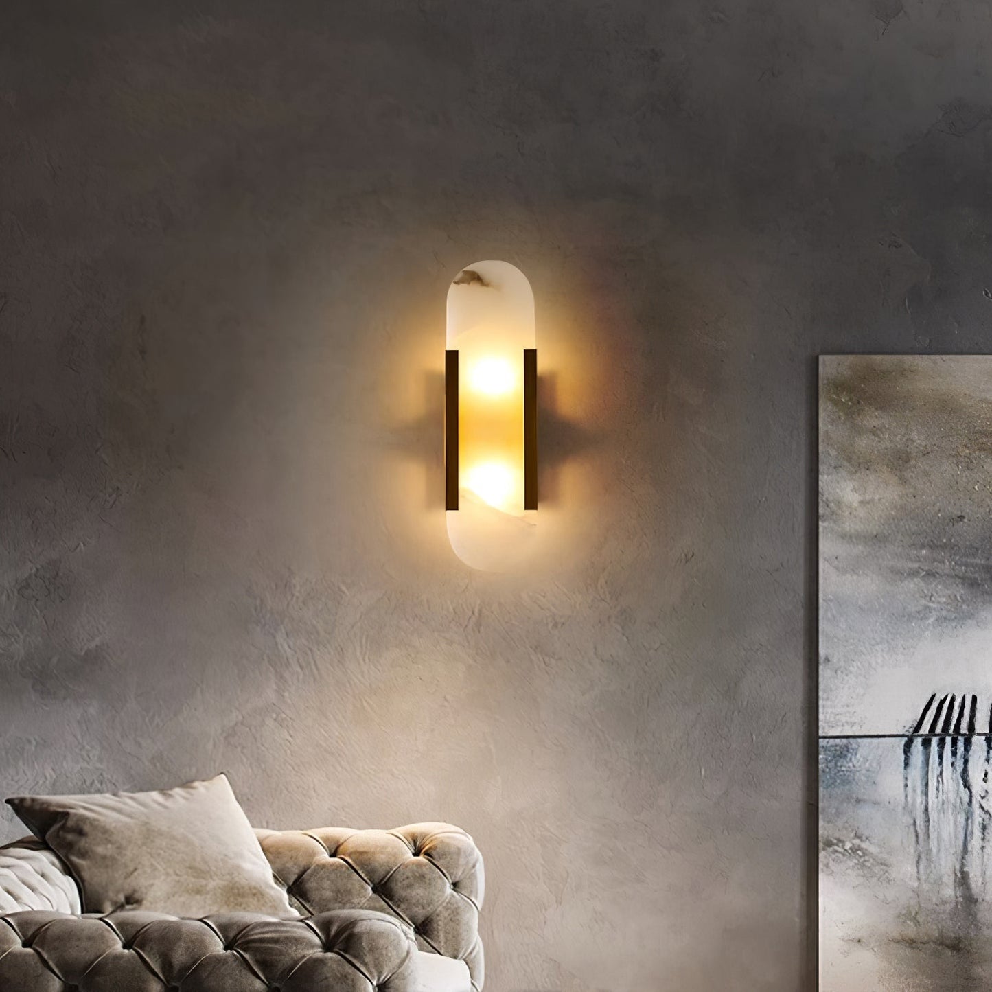 Luxury Alabaster Flute Sconce