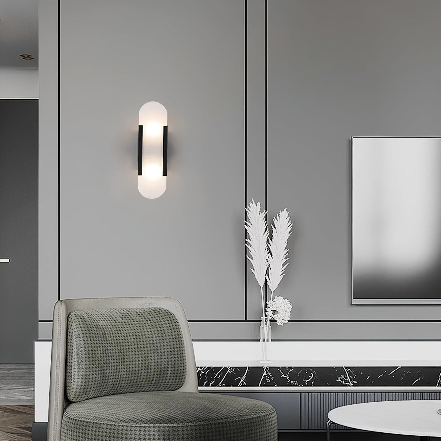 Luxury Alabaster Flute Sconce