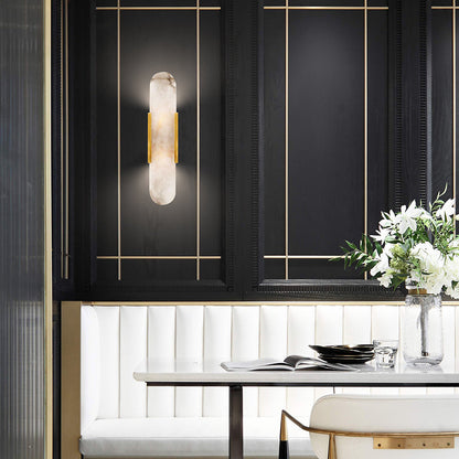 Luxury Alabaster Flute Sconce