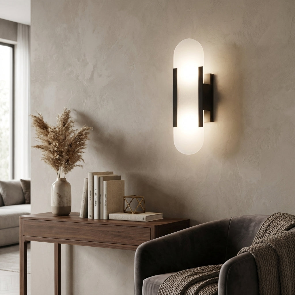 Luxury Alabaster Flute Sconce