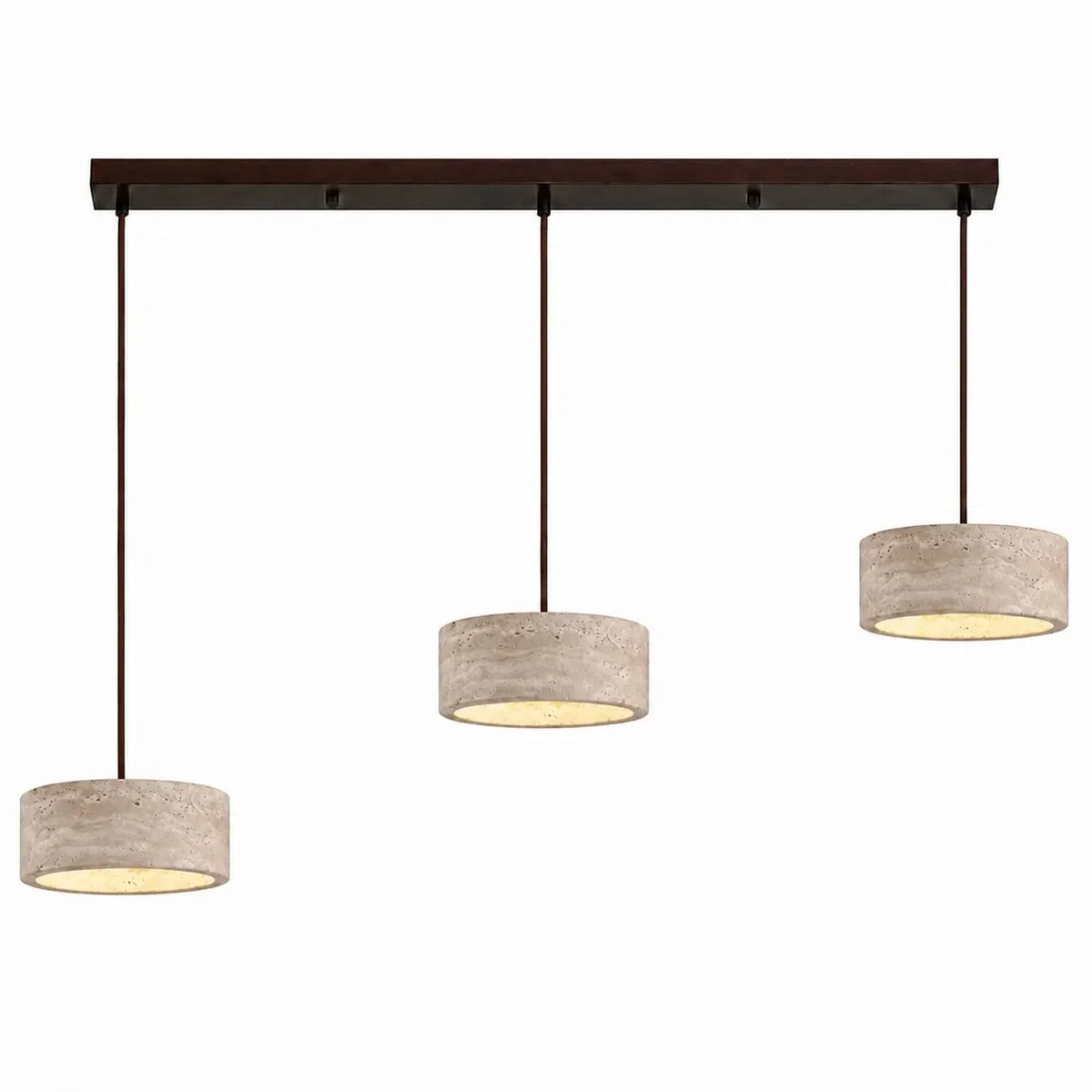 Kairi Natural Travertine Stone Vintage Cream Pendant Light 11