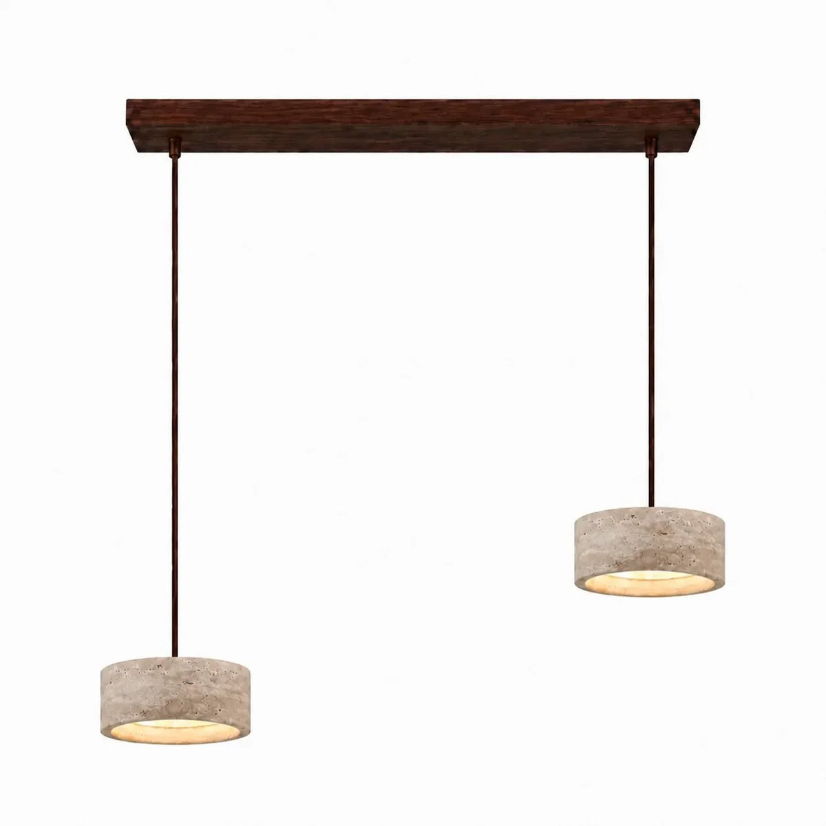 Kairi Natural Travertine Stone Vintage Cream Pendant Light 13