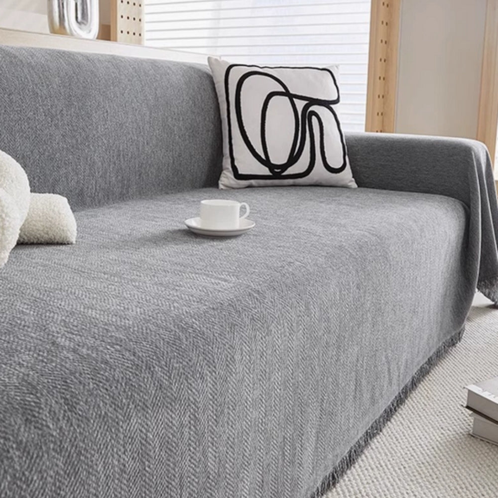 Minimalist Chenille Sofa Cover - Water Resistant