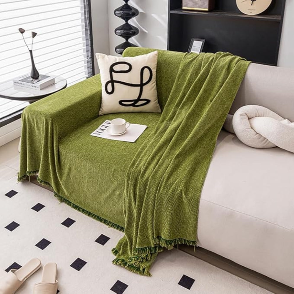 Minimalist Chenille Sofa Cover - Water Resistant