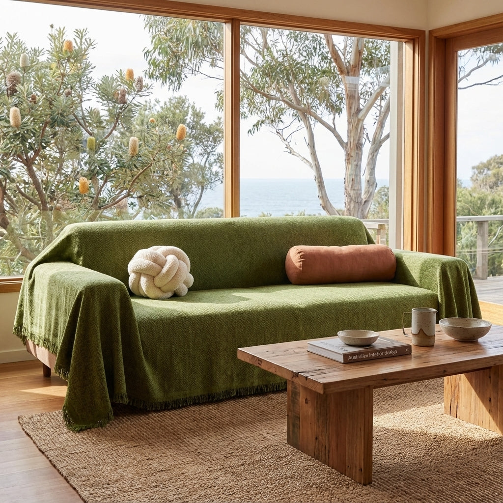 Minimalist Chenille Sofa Cover - Water Resistant