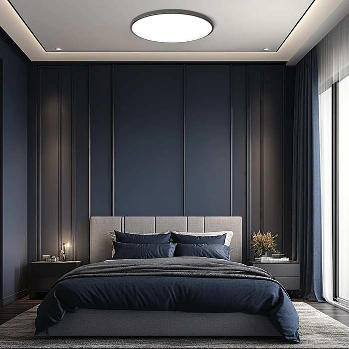Minimalist Round LED Ceiling Light Flush Mount White Fixture