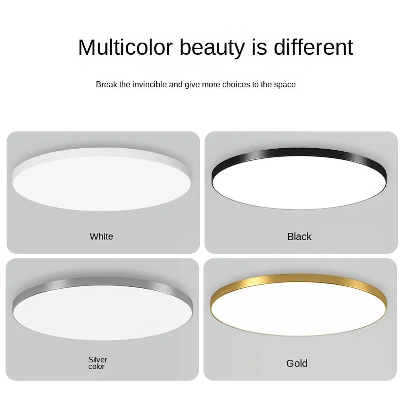 Minimalist Round LED Ceiling Light Flush Mount White Fixture