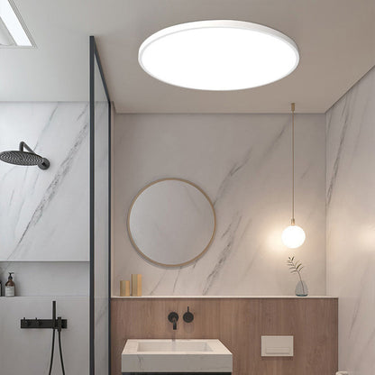 Minimalist Round LED Ceiling Light Flush Mount White Fixture