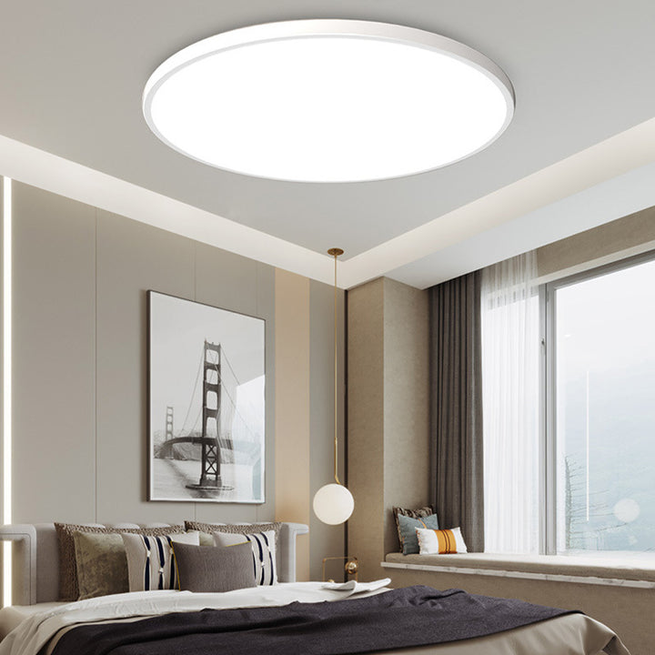 Minimalist Round LED Ceiling Light Flush Mount White Fixture