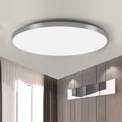 Minimalist Round LED Ceiling Light Flush Mount White Fixture