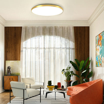 Minimalist Round LED Ceiling Light Flush Mount White Fixture