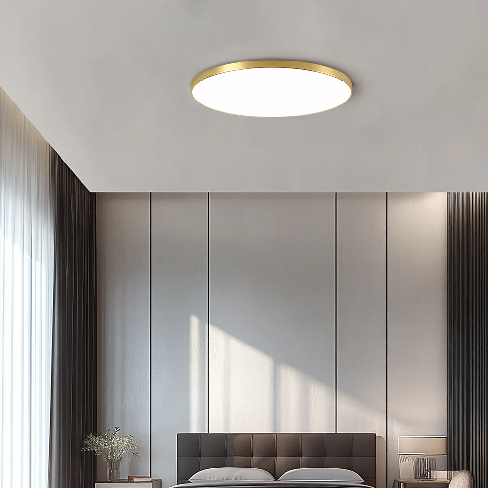 Minimalist Round LED Ceiling Light Flush Mount White Fixture