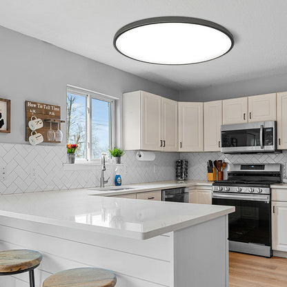 Minimalist Round LED Ceiling Light Flush Mount White Fixture