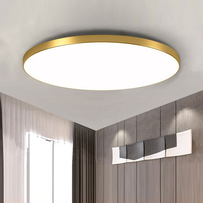 Minimalist Round LED Ceiling Light Flush Mount White Fixture