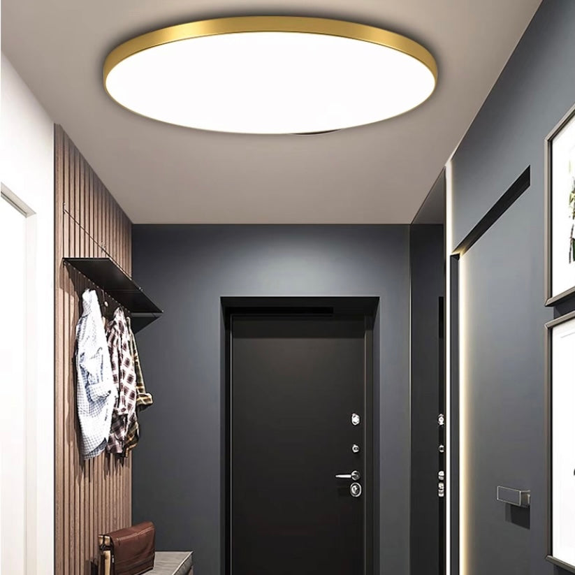 Minimalist Round LED Ceiling Light Flush Mount White Fixture