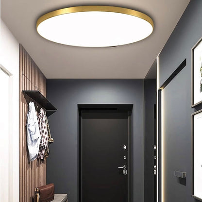 Minimalist Round LED Ceiling Light Flush Mount White Fixture