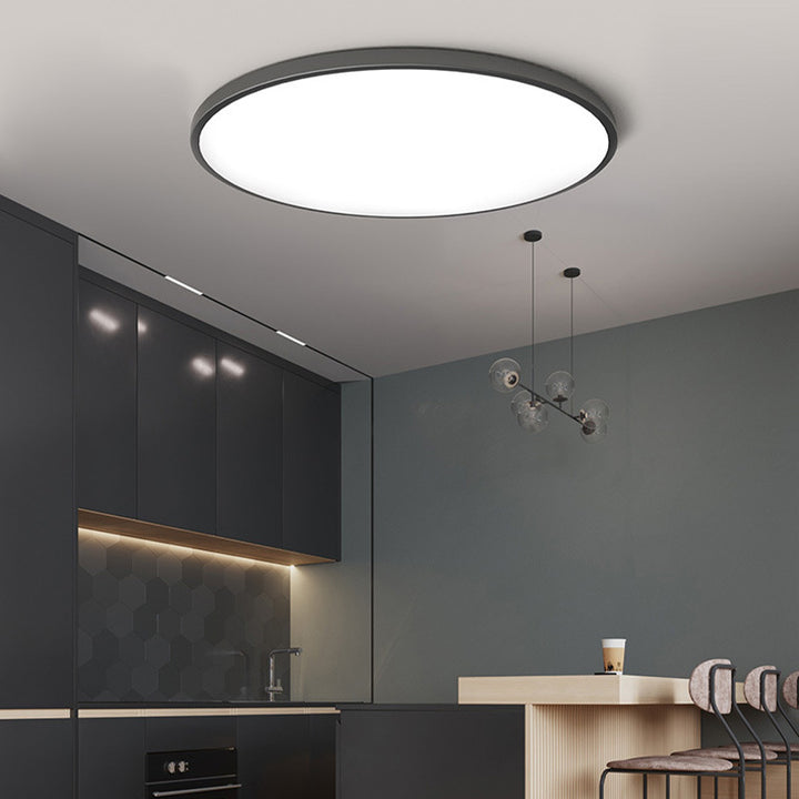 Minimalist Round LED Ceiling Light Flush Mount White Fixture