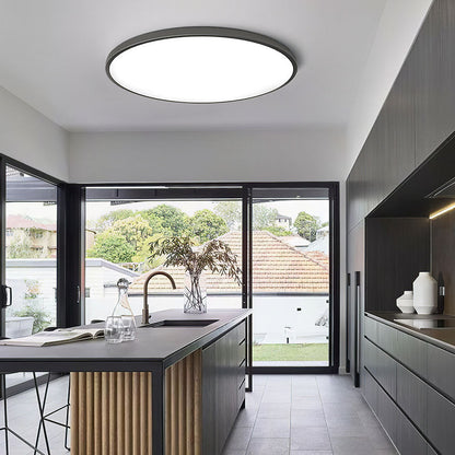 Minimalist Round LED Ceiling Light Flush Mount White Fixture