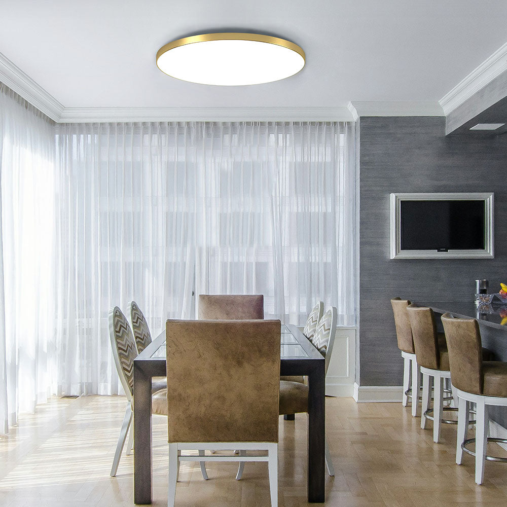 Minimalist Round LED Ceiling Light Flush Mount White Fixture