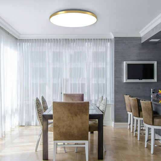 Minimalist Round LED Ceiling Light Flush Mount White Fixture