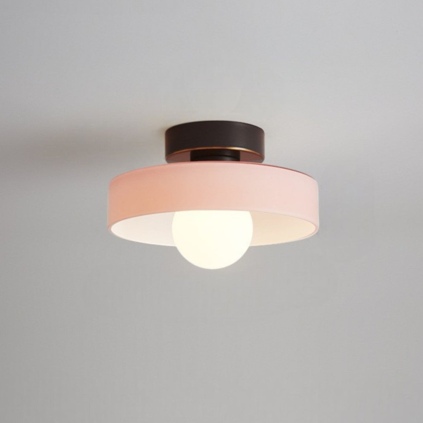 Modern Brass & Glass Flush Mount