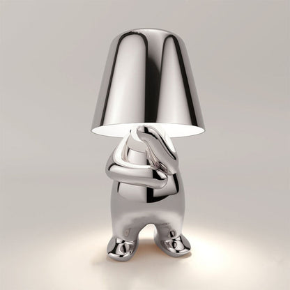 Modern Character Figurine Lamp - Misterlamp Sitting Gold Decor