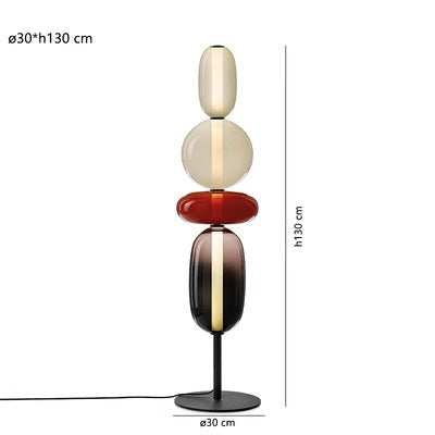 Modern Dimmable LED Floor Lamp - Replaceable Strip - Black/Brass