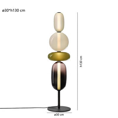 Modern Dimmable LED Floor Lamp - Replaceable Strip - Black/Brass