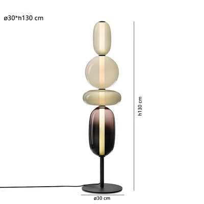 Modern Dimmable LED Floor Lamp - Replaceable Strip - Black/Brass