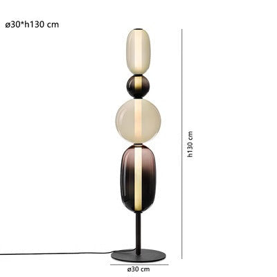 Modern Dimmable LED Floor Lamp - Replaceable Strip - Black/Brass