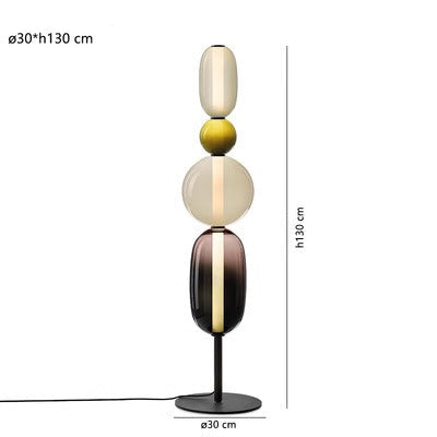 Modern Dimmable LED Floor Lamp - Replaceable Strip - Black/Brass