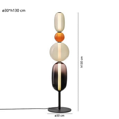 Modern Dimmable LED Floor Lamp - Replaceable Strip - Black/Brass