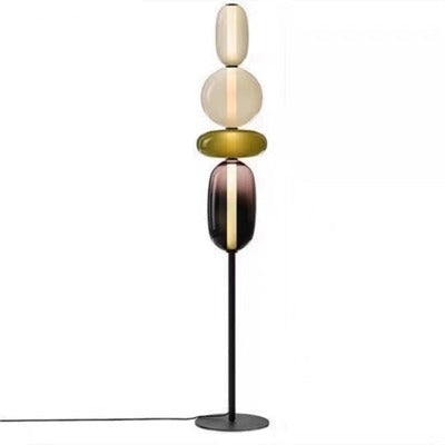 Modern Dimmable LED Floor Lamp - Replaceable Strip - Black/Brass