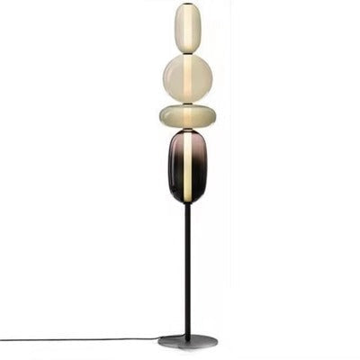 Modern Dimmable LED Floor Lamp - Replaceable Strip - Black/Brass